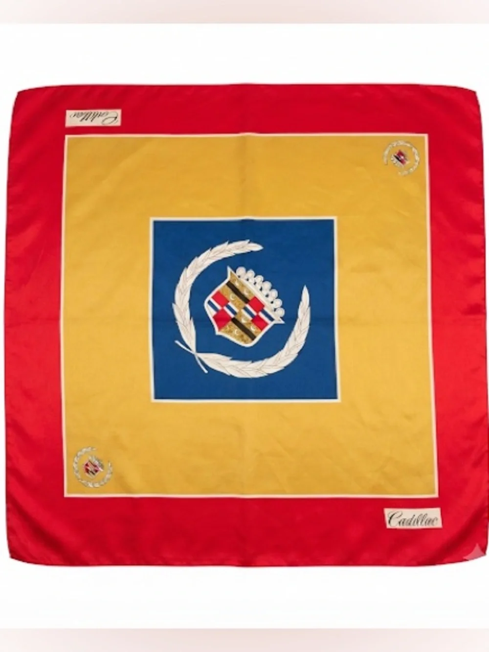 Vintage Cadillac Crest Scarf Preppy Grandmillennial